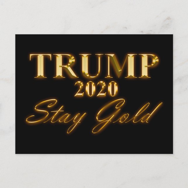 Carte Postale TRUMP 2020 - Stay Gold (Devant)