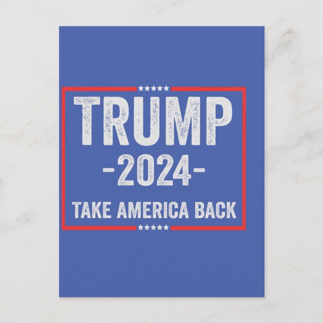 Carte Postale Trump 2024 Républicain Patriotique Élection Présid (Devant)