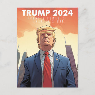 Carte Postale Trump 2024 - USA - Make America Great Again - Come