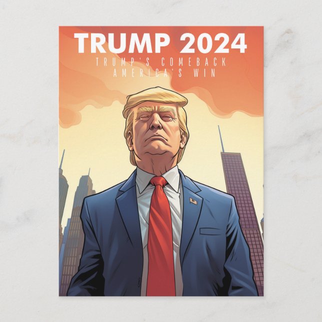 Carte Postale Trump 2024 - USA - Make America Great Again - Come (Devant)