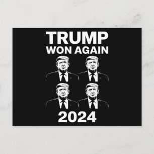 Carte Postale Trump a encore gagné Élection 2024 Jour d'investit