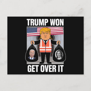 Carte Postale Trump a gagné, passez à autre chose, Maga a gagné 