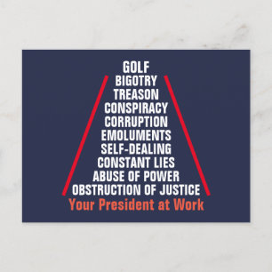 Carte Postale Trump : Collusion de trahison et corruption