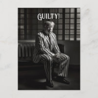 Trump coupable en prison noir et blanc