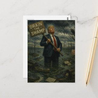 Carte Postale Trump dans le marais Faune dans le marais