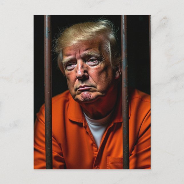 Carte Postale Trump est coupable en prison (Devant)