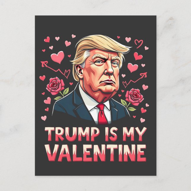 Carte Postale Trump est ma Saint-Valentin Maga pour l'investitur (Devant)