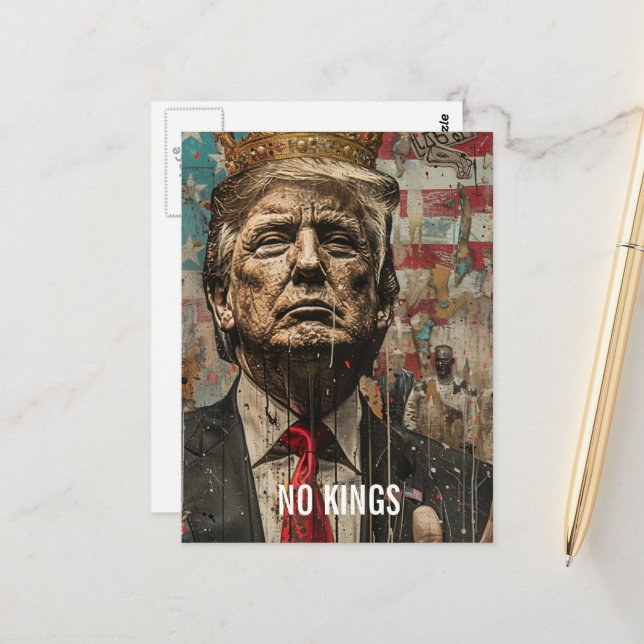 Carte Postale Trump et la Couronne (Devant/Arrière en situation)