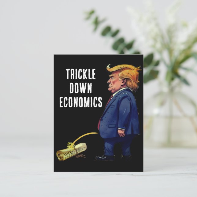 Carte Postale Trump et l'économie à la traîne (Debout devant)