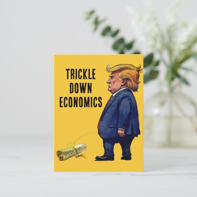 Carte Postale Trump et l'économie à la traîne (Debout devant)