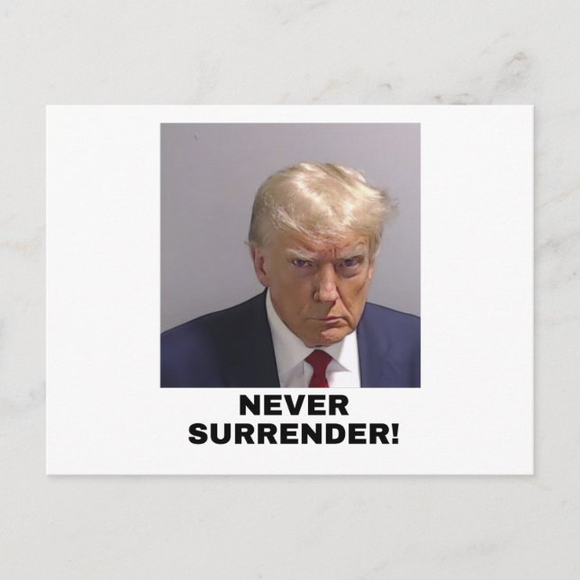 Carte Postale Trump ne cédera jamais (Devant)