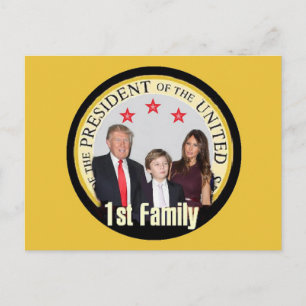 Carte postale TRUMP Première famille