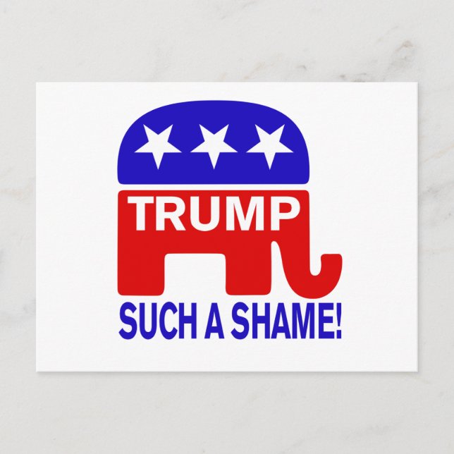 Carte Postale Trump, quelle honte ! (Devant)