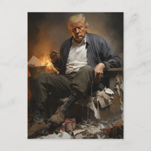 Carte Postale Trump sur une toile d'ordures