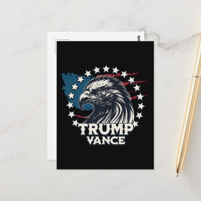 Carte Postale Trump Vance (Devant/Arrière en situation)
