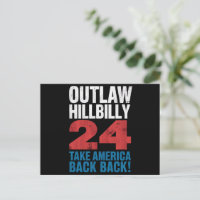 Trump Vance 2024 Hors-la-loi Hillbilly Drapeau amé