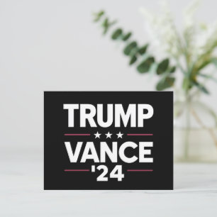 Carte Postale Trump Vance 2024 Pour Président VP USA Election