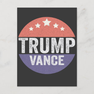 Carte Postale Trump Vance Républicain Élection Américaine Cadeau
