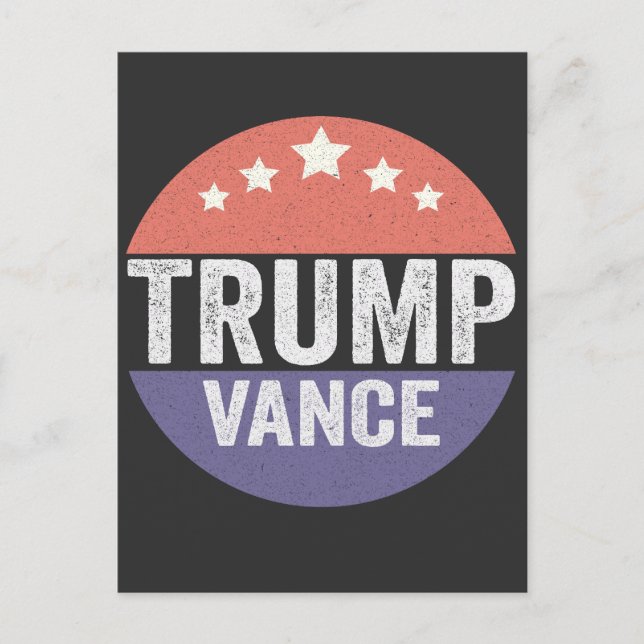 Carte Postale Trump Vance Républicain Élection Américaine Cadeau (Devant)