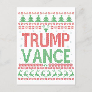 Carte Postale Trump Vance Républicain Moche Noël Sweater Noël