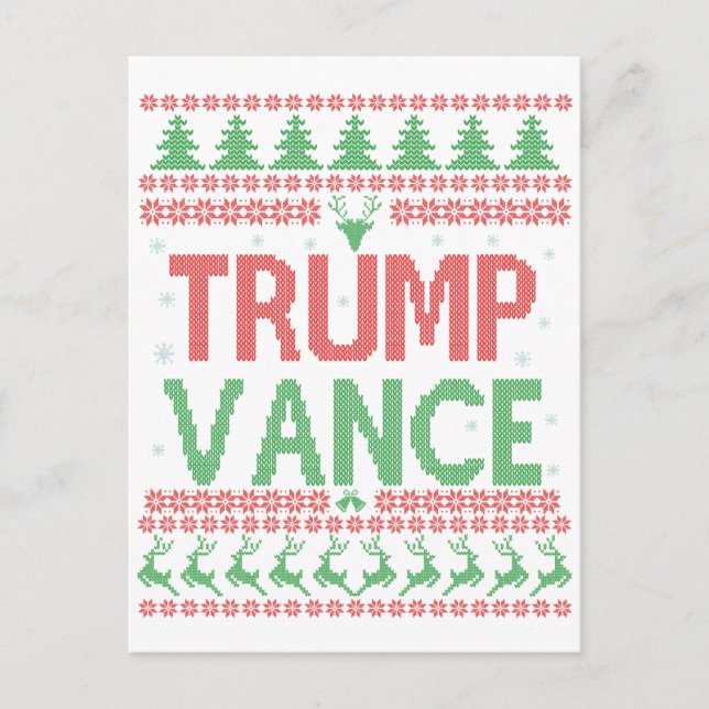 Carte Postale Trump Vance Républicain Moche Noël Sweater Noël (Devant)