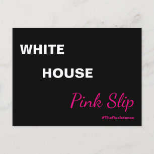 Carte Postale Trump White House Rose Slip Black Resistance