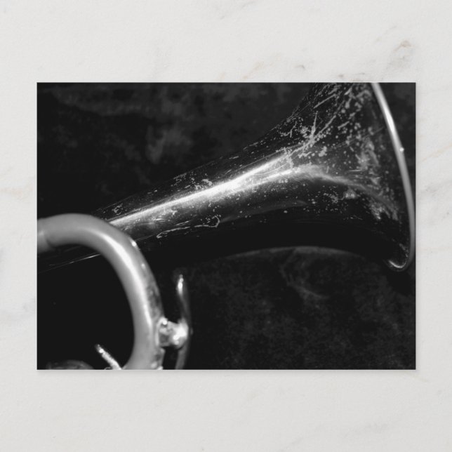 Carte Postale Trumpet Bell noir et blanc (Devant)