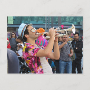 Carte Postale Trumpet Player, Berlin, Allemagne