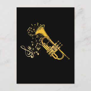 Carte Postale Trumpet Player Jazz Musique Cadeau Big Band Trumpe