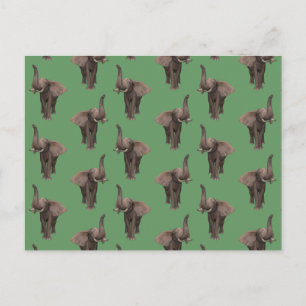 Carte Postale Trumpeting Elephant