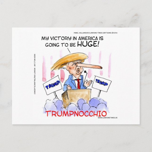 Carte Postale Trumpnocchio Drôle Donald Trump Articles (Devant)