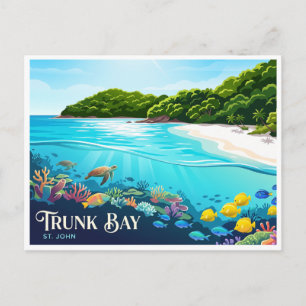 Carte Postale Trunk Bay Cruz Bay Îles Vierges américaines