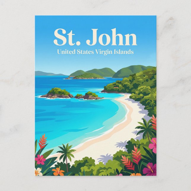 Carte Postale Trunk Bay Îles Vierges des États-Unis (Devant)
