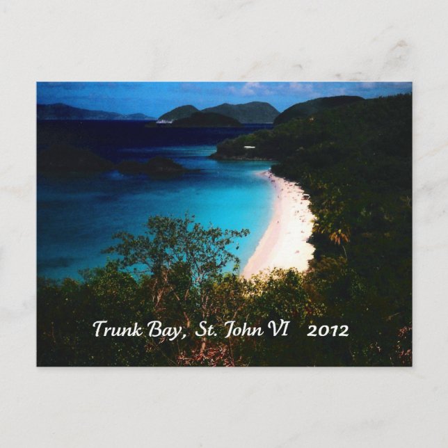 Carte Postale Trunk Bay, St. John 2012 (Devant)