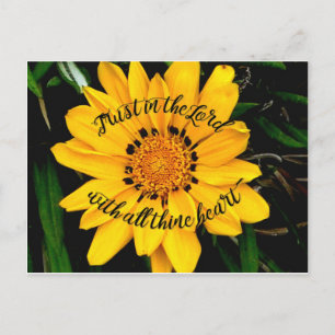 Carte Postale Trust in the Lord Bright Yellow Flower