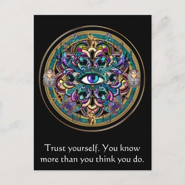 Carte Postale Trust Yourself ~ The Eyes of the World Mandala (Devant)