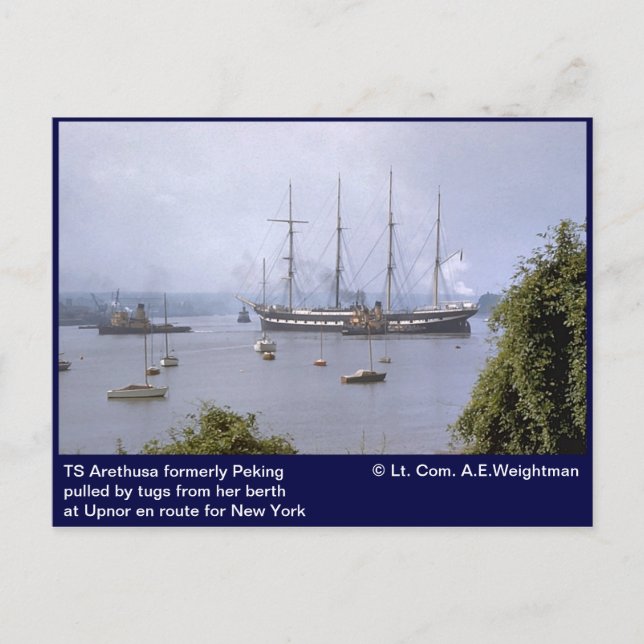 Carte Postale TS Arethusa anciennement Peking, Upnor (Devant)