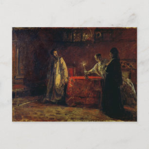 Carte Postale Tsar Boris Godunov et Tsarina Martha, 1874