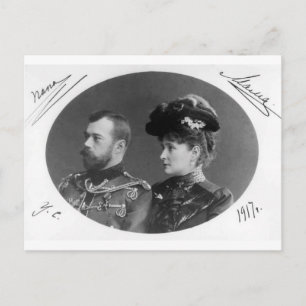 Carte Postale Tsar Nicolas & Alexandra de Russie Romanov #121
