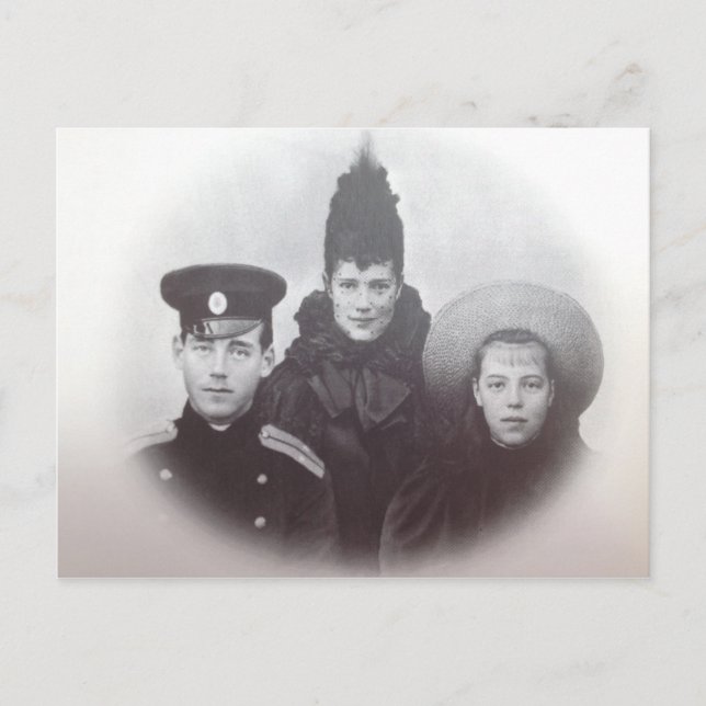 Carte Postale Tsar - TSARINA MARIE & OLGA & MICHAEL Russie #098 (Devant)