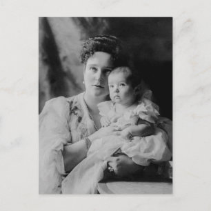 Carte Postale Tsarina Alexandra de Russie & Tsarevitch Alexis