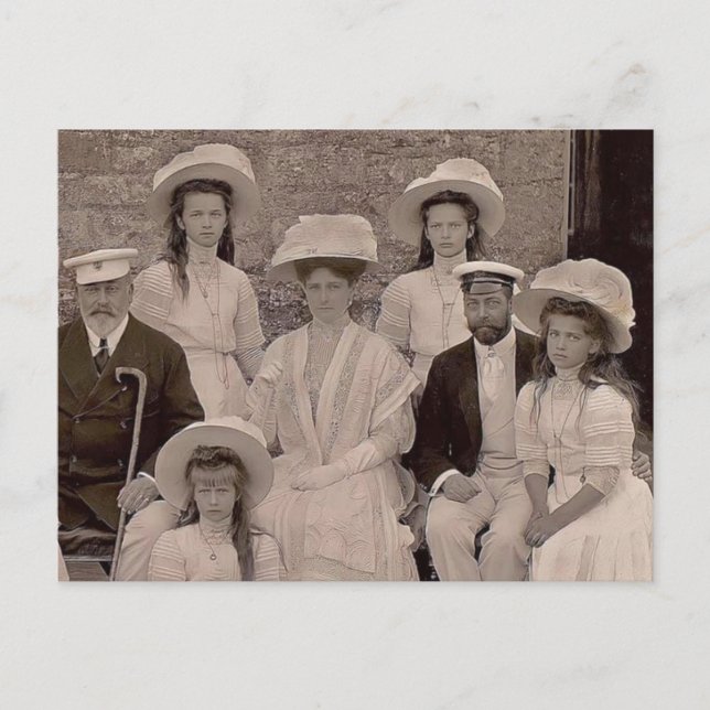 Carte Postale Tsarina de Russie avec OTMA et royaume d'Angleterr (Devant)