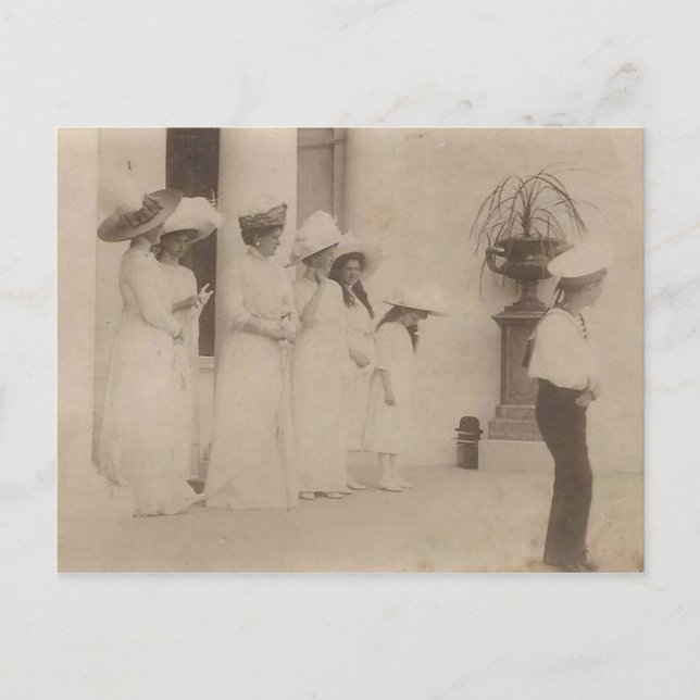 Carte Postale TSARINA & enfants OTMA & ALEXIS Romanov Russie#115 (Devant)