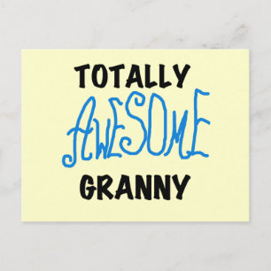 Carte Postale Tshirts et cadeaux bleu Granny absolument géniaux