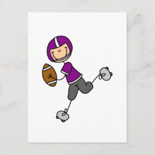 Carte Postale Tshirts et Cadeaux de Joueur de Football Violet