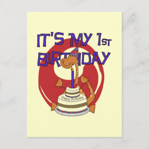 Carte Postale Tshirts et cadeaux Dino Premier Anniversaire