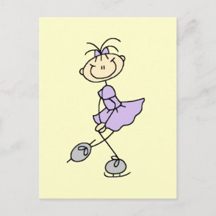 Carte Postale Tshirts et cadeaux Lilac Dress Figure Skater