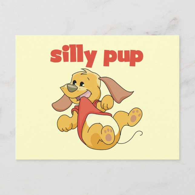 Carte Postale Tshirts et cadeaux Silly Pup (Devant)