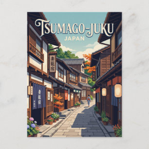 Carte Postale Tsumago, Japon, ruelle Japon