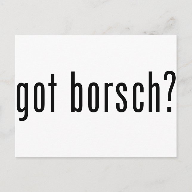 Carte Postale tu as du borsch ? (Devant)